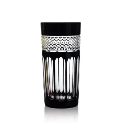 Vessière Cristaux Verre En Cristal Taillé|Art De La Table|Chope cristal noir pénombre