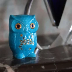 Vessière Cristaux Animaux|Animaux Cristal|Chouette bleu 2025 Émaux de Longwy 500 ex