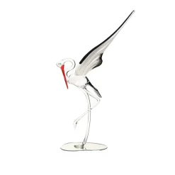 Vessière Cristaux Bestiaire|Animaux Cristal|Cigogne cristal sur miroir