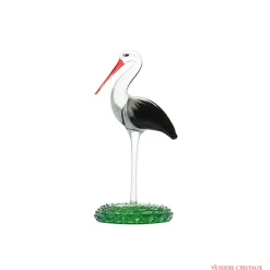 Vessière Cristaux Bestiaire|Animaux Cristal|Cigogne en cristal