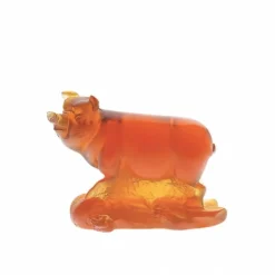 Vessière Cristaux Animaux Cristal|Bestiaire|Cochon ambre daum