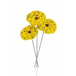 Vessière Cristaux Décoration|Fleurs Cristal|Coffret printemps pm fleurs d’extérieurs X3 jaune
