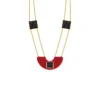 Vessière Cristaux Bijoux|Colliers Cristal|Collier aréthuse noir résine lalique