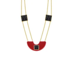 Vessière Cristaux Bijoux|Colliers Cristal|Collier aréthuse noir résine lalique