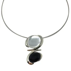 Vessière Cristaux Pendentifs Cristal|Pendentifs|Collier clair noir belissia