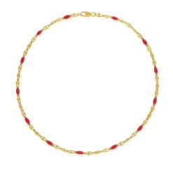 Vessière Cristaux Colliers Cristal|Colliers|Collier de perles ras de cou bohème rouge