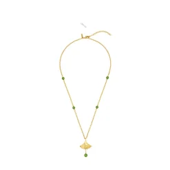 Vessière Cristaux Bijoux|Colliers Cristal|Collier ginkgo petit modèle lalique