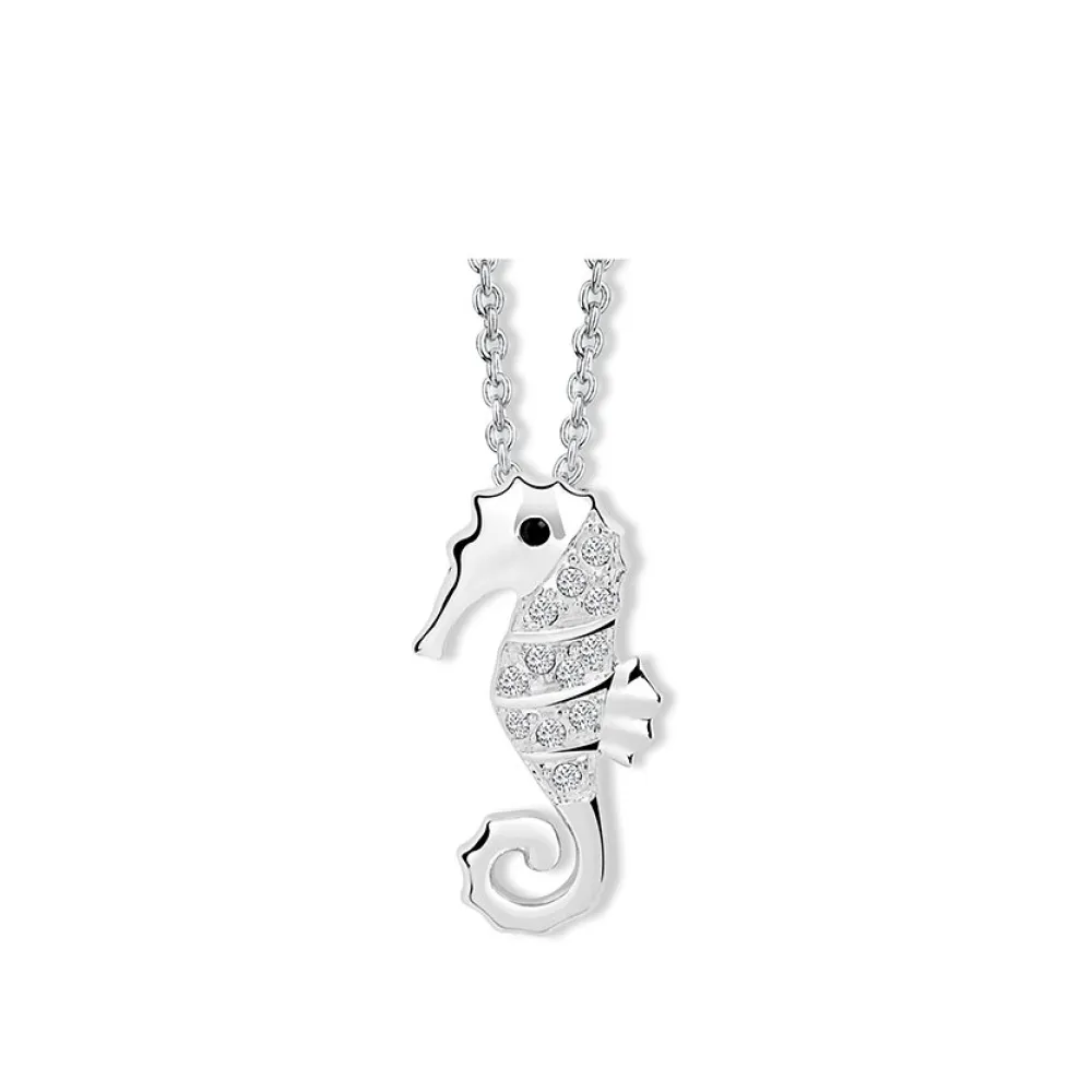 Vessière Cristaux Pendentifs Cristal|Pendentifs|Collier hippocampe cristaux swarovski®