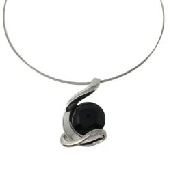 Vessière Cristaux Pendentifs Cristal|Pendentifs|Collier noir belissima