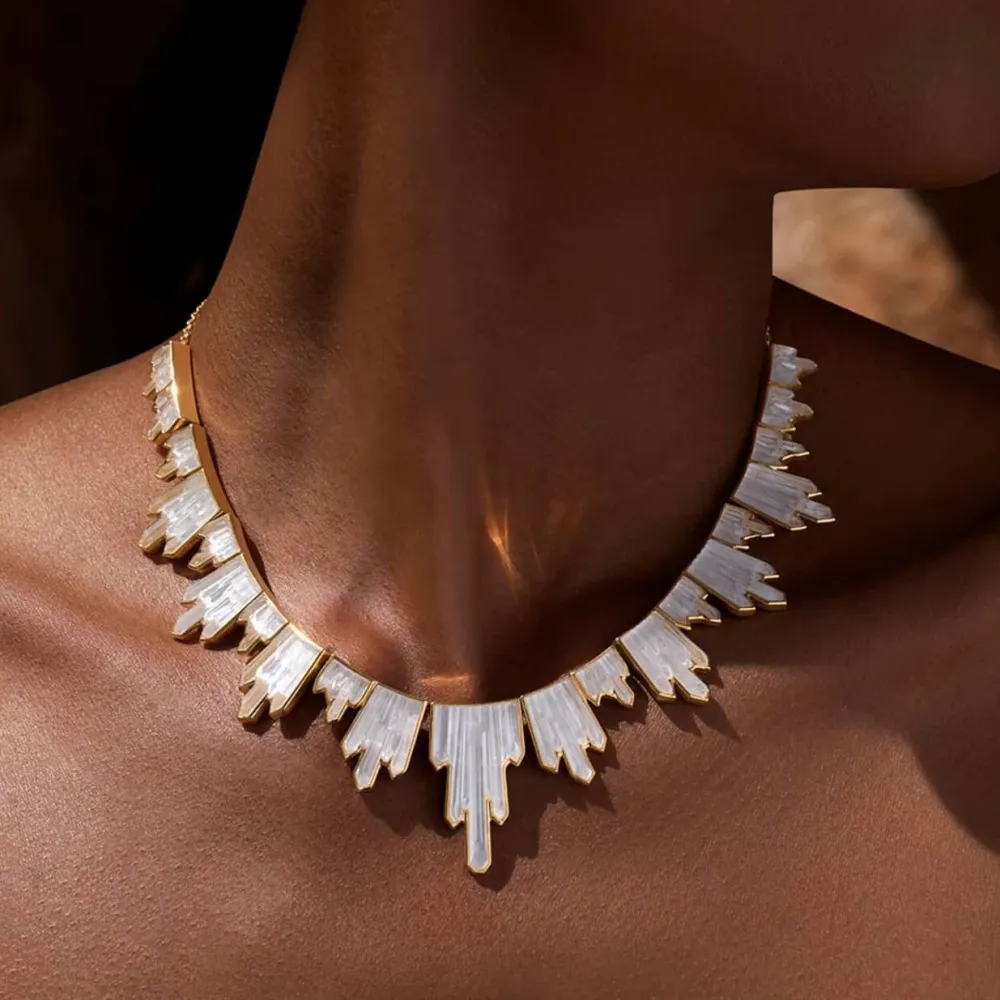 Vessière Cristaux Bijoux|Colliers Cristal|Collier Terramineral 21 cristaux Lalique