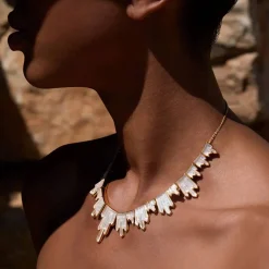 Vessière Cristaux Bijoux|Colliers Cristal|Collier Terramineral 21 cristaux Lalique