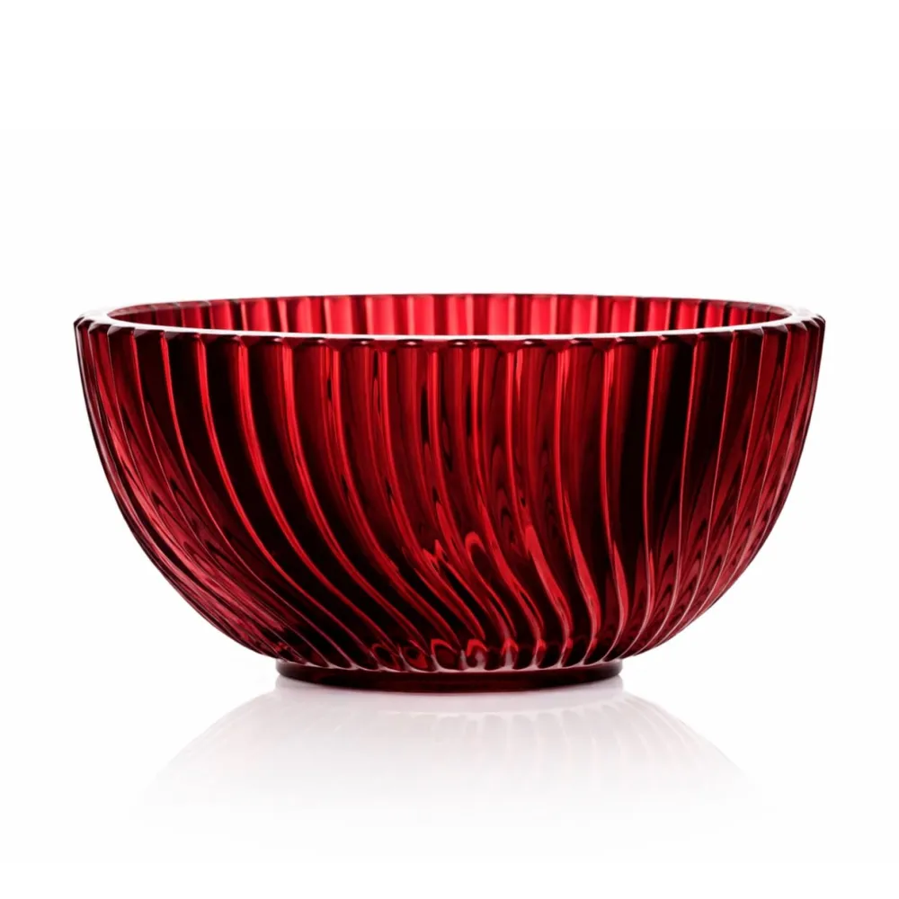 Vessière Cristaux Coupes, Coupelles Et Photophores|Coupes Cristal|Coupe à fruit cristal Amazone rouge