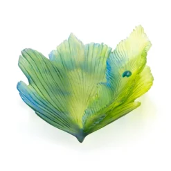 Vessière Cristaux Coupes Cristal|Coupe fleur de paon exotique mm Daum
