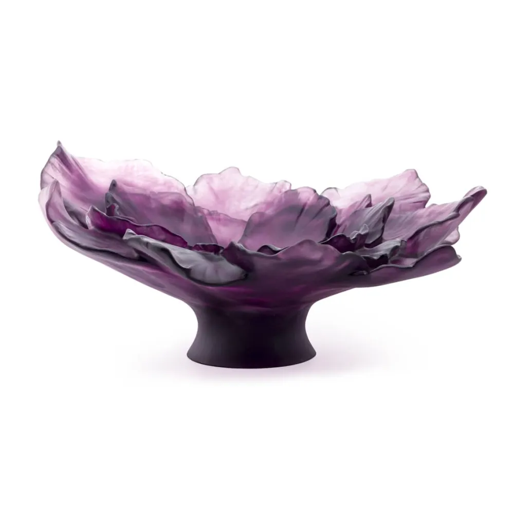 Vessière Cristaux Coupes Cristal|Coupe grand modèle camelia daum