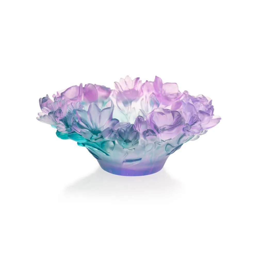Vessière Cristaux Fleurs Cristal|Sulfures, Presse-Papiers Cristal|Coupe Moyen Modèle Sweet Garden Daum