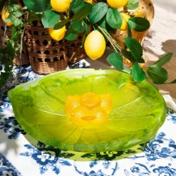 Vessière Cristaux Fleurs Cristal|Sulfures, Presse-Papiers Cristal|Coupe sur pied Citrus Daum