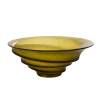 Vessière Cristaux Editions D’Art|Coupes Cristal|Coupe vert olive sand daum par christian ghion