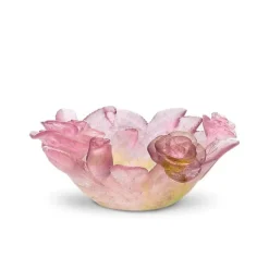 Vessière Cristaux Coupelles Cristal|Vide-Poches Cristal|Coupelle roses daum