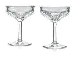 Vessière Cristaux Verre En Cristal Taillé|Art De La Table|Coupes champagnes Talleyrand encore Baccarat X2