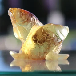 Vessière Cristaux Bestiaire|Animaux Cristal|Couple carpes daum