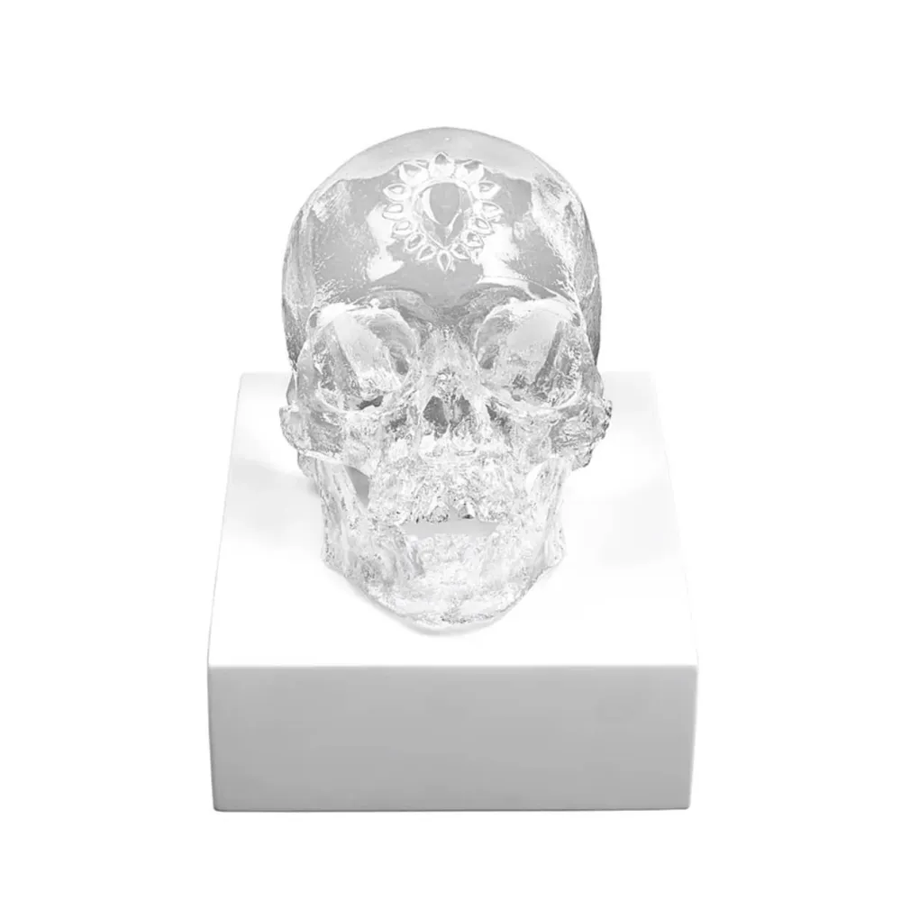 Vessière Cristaux Sculptures Et Figurines|Sculptures Cristal|Crâne eternal Sleep Damien Hirst & Lalique 2017 cire perdue