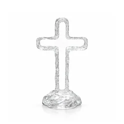 Vessière Cristaux Décoration|Symboles Religieux Cristal|Croix chrétienne latine en cristal