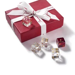 Vessière Cristaux Décoration|Sulfures, Presse-Papiers Cristal|Dés a jouer x5 baccarat