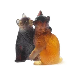 Vessière Cristaux Bestiaire|Duo chatons daum