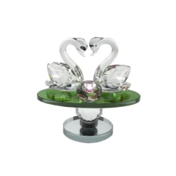 Vessière Cristaux Bestiaire|Animaux Cristal|Duo cygne cristal