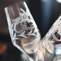 Vessière Cristaux Verre À Pied|Flûte Champagne|Duo flûte colombes mariage support