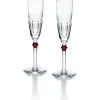 Vessière Cristaux Art De La Table|Flûte Champagne|Eve harcourt flûte bouton rouge x2 baccarat