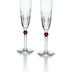 Vessière Cristaux Art De La Table|Flûte Champagne|Eve harcourt flûte bouton rouge x2 baccarat