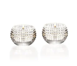 Vessière Cristaux Photophores, Bougeoirs Cristal|Coupes, Coupelles Et Photophores|Eye photophore x2 baccarat