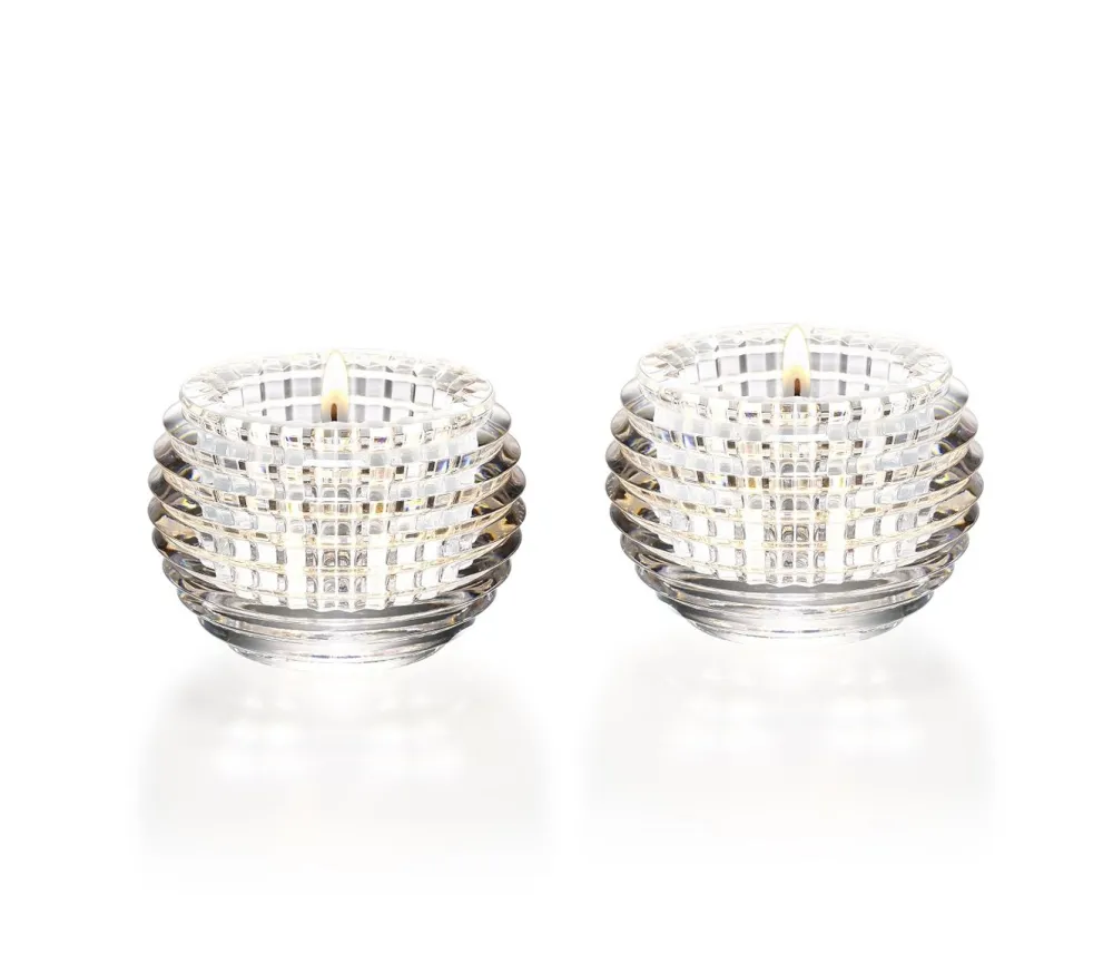 Vessière Cristaux Photophores, Bougeoirs Cristal|Coupes, Coupelles Et Photophores|Eye photophore x2 baccarat