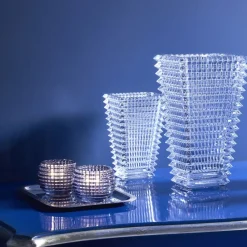Vessière Cristaux Vases|Vases|Eye vase rectangulaire baccarat