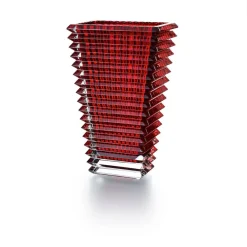 Vessière Cristaux Vases|Vases Cristal Couleur|Eye vase rectangulaire rouge baccarat