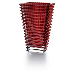 Vessière Cristaux Vases|Vases Cristal Couleur|Eye vase rectangulaire rouge baccarat