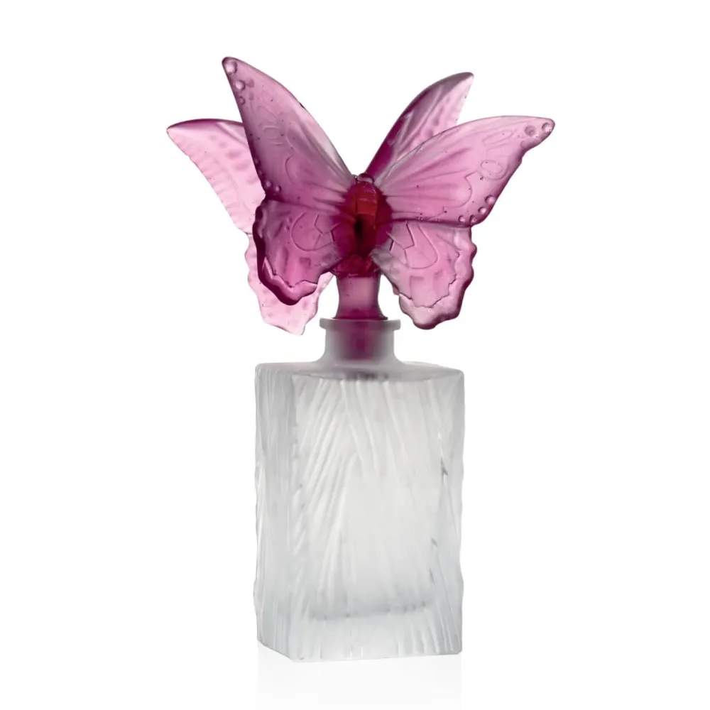 Vessière Cristaux Flacon De Parfum|Flacon couple de papillons daum