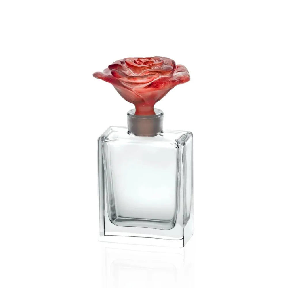 Vessière Cristaux Flacon De Parfum|Flacon de parfum rose framboise daum