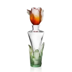 Vessière Cristaux Fleurs Cristal|Sulfures, Presse-Papiers Cristal|Flacon parfum ambre tulipe Daum