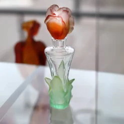 Vessière Cristaux Fleurs Cristal|Sulfures, Presse-Papiers Cristal|Flacon parfum ambre tulipe Daum