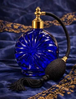 Vessière Cristaux Flacon De Parfum|Flacon parfum soleil bleu Impérial verre Marcel Franck