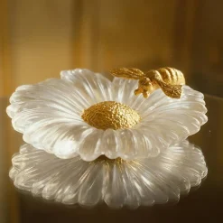 Vessière Cristaux Fleurs Cristal|Fleur décorative Or d’Abeille Daum