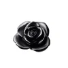Vessière Cristaux Fleurs Cristal|Sulfures, Presse-Papiers Cristal|Fleur noir rose passion daum