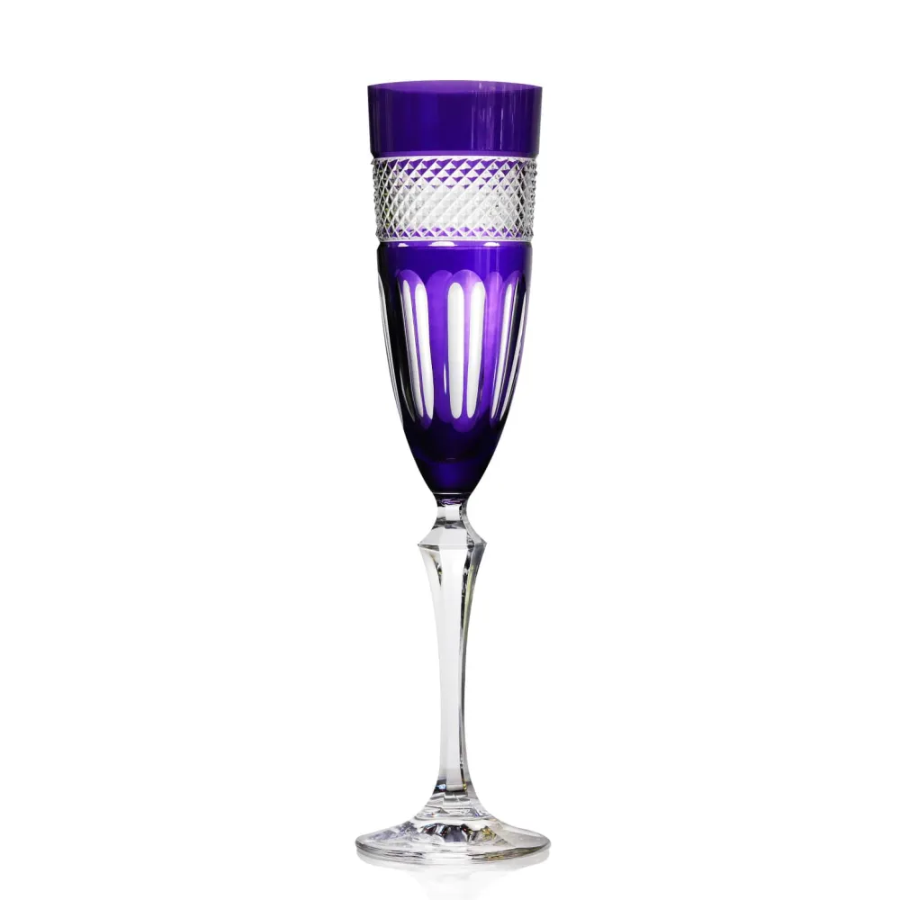 Vessière Cristaux Coffrets Verres Cristal|Verre Cristal Couleur|Flûte cristal couleur mireille