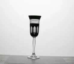 Vessière Cristaux Verre Cristal Couleur|Art De La Table|Flûte cristal noir pénombre