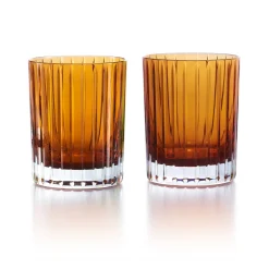 Vessière Cristaux Art De La Table|Verre À Whisky|Gobelet harmonie orange x2 baccarat
