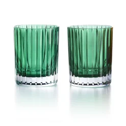 Vessière Cristaux Art De La Table|Verre À Whisky|Gobelet harmonie vert émeraude x2 baccarat