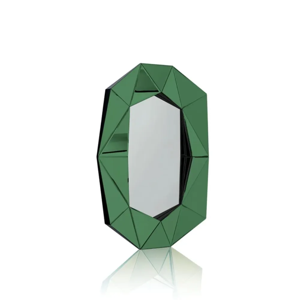 Vessière Cristaux Miroir|Grand Miroir cristal diamant émeraude Reflections Copenhagen