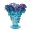 Vessière Cristaux Vases|Vases Cristal Couleur|Grand vase roses ultraviolet Daum